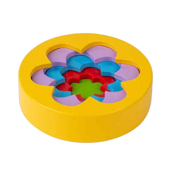 Torre di fiori in legno Bigjigs, 5 pz.