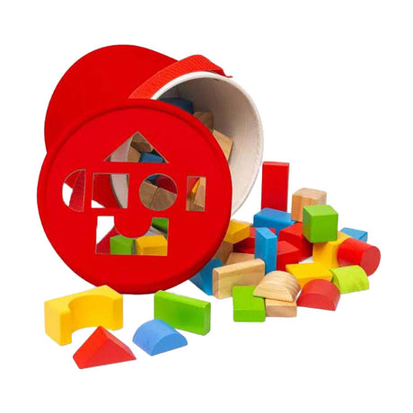 Bigjigs mattoncini colorati in legno, 80 pz.