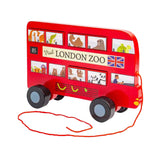 Figura da tirare del bus londinese in legno Bigjigs