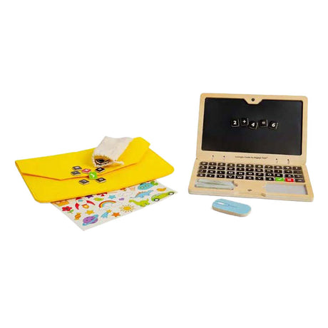Set portatile giocattolo in legno Bigjigs, 95 pezzi.
