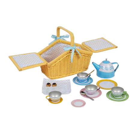 Set da picnic Bigjigs in cestino, 18 pezzi.