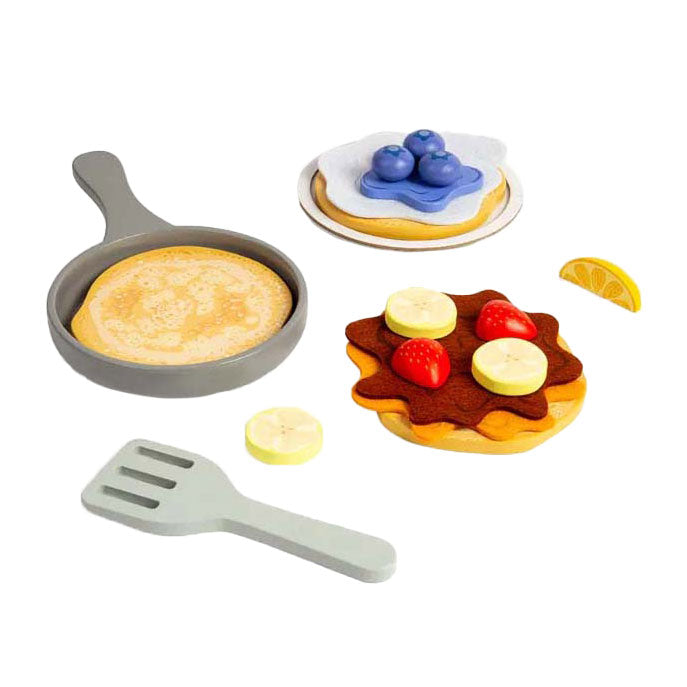 Set da gioco per pancake in legno Bigjigs, 16 pezzi.
