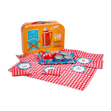 Set da gioco Bigjigs London, set da tè, 24 pezzi.