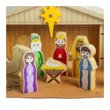 Set presepe in legno Bigjigs, 13 pezzi.