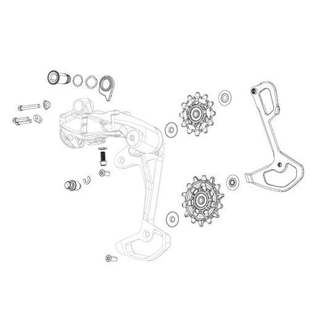 Parte deragliatore Sram gabbia esterna s100 nera