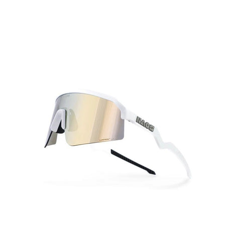 Occhiali da sole Umit naos ziris fotocromatici bianco opaco bronzo oro