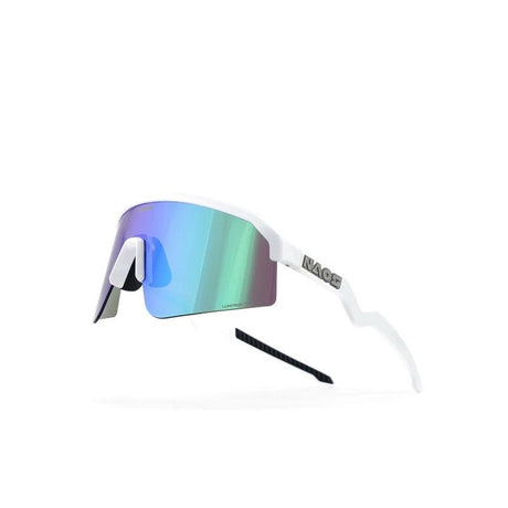 Occhiali da sole Umit naos ziris regolari bianco opaco blu verde