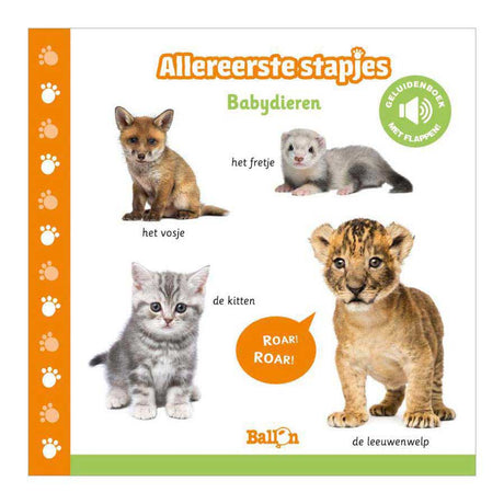 L'editore standard suona il libro: cuccioli di animali
