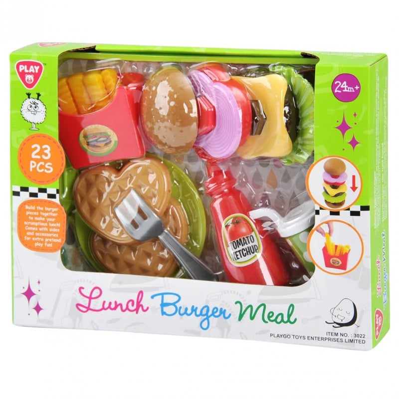 Set da gioco Playgo per il pasto del ristorante hamburger.