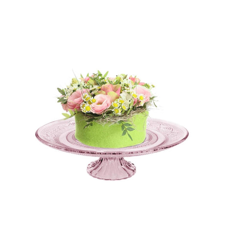 Ciotola Ideas 4 stagioni su piede vetro ã˜23xh8cm rosa