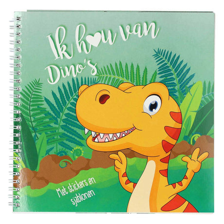 Adesivo e modello di libro Mondikaart Adoro i dinosauri