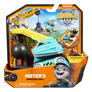 Rubble Crew - Macchinina giocattolo con palla da demolizione con personaggio e parti mobili - Giocattolo Paw Patrol