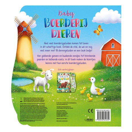 Libro sonoro dell'editore Rebo: cuccioli di animali da fattoria. 3+