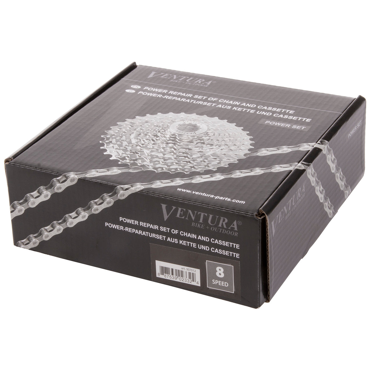 Set Ventura Power 8 velocità con catena e cassetta