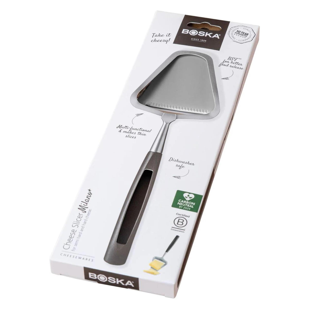 Affettatrice Boska Milano+ acciaio inox con manico in plastica 235x75x20mm 78 grammi