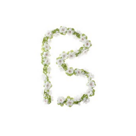 Garland di Basil Roses - Flower Streng - Bianco