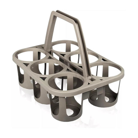 Portabottiglie Eda tortora per 6 bottiglie da 1,5l 26x34x26cm