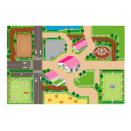 Tappetino da gioco per bambini, scuola di equitazione, mappamondo, xxl