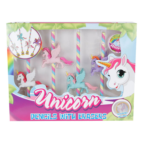 Set di matite unicorno sans marque senza marchio da 5 pezzi con temperamatite