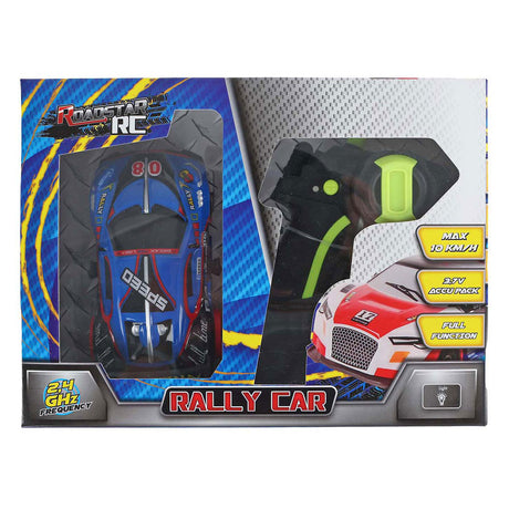 Auto da rally radiocomandata Van Manen Veenendaal BV Roadstar con luce blu a 2,4 GHz, 13 cm