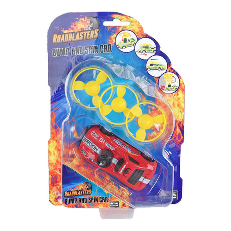 Roadstarblasters punzona e gira l'auto acrobatica pressofusa con funzione pull back.