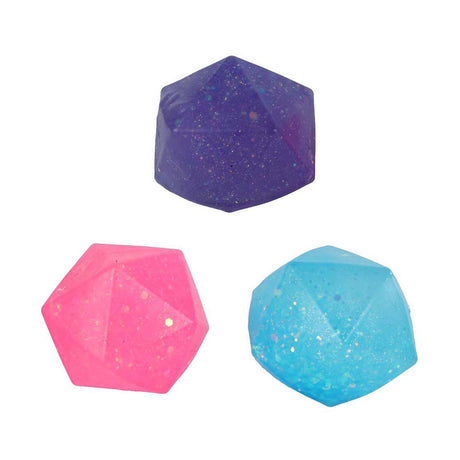 Pallina da spremere glamour con diamanti glitterati, 6 cm