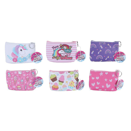 Borsa portafoglio glamour con cerniera