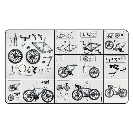 Kit di costruzione bici da corsa Van Manen, bicicletta giocattolo pressofusa, 19,5 cm, multicolore.