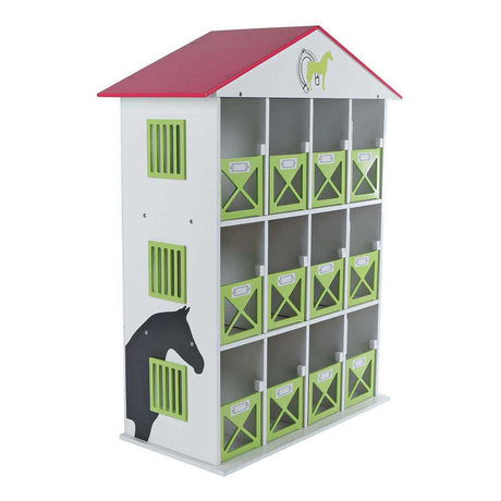 Mappamondo per bambini, hotel con scuderia per cavalli con 12 scatole 1:24 19x41x53 cm