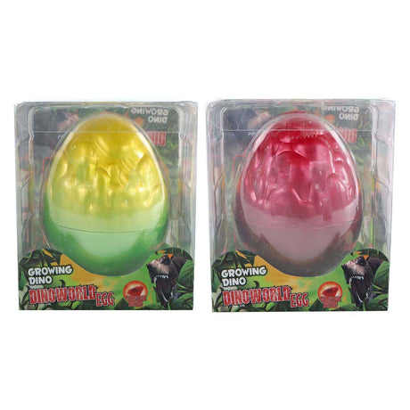 Uovo Dinoworld con dinosauro in crescita con pietra preziosa 8 cm