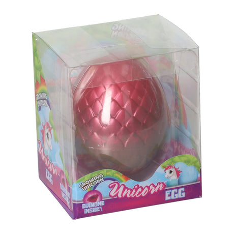 Uovo di unicorno con unicorno in crescita e diamante 8 cm 6 assortiti