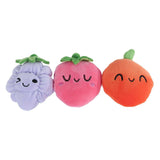 Menu soffice frullato di peluche con 3 pezzi di frutta 25 cm 3 assortiti