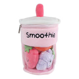 Menu soffice frullato di peluche con 3 pezzi di frutta 25 cm 3 assortiti