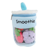 Menu soffice frullato di peluche con 3 pezzi di frutta 25 cm 3 assortiti