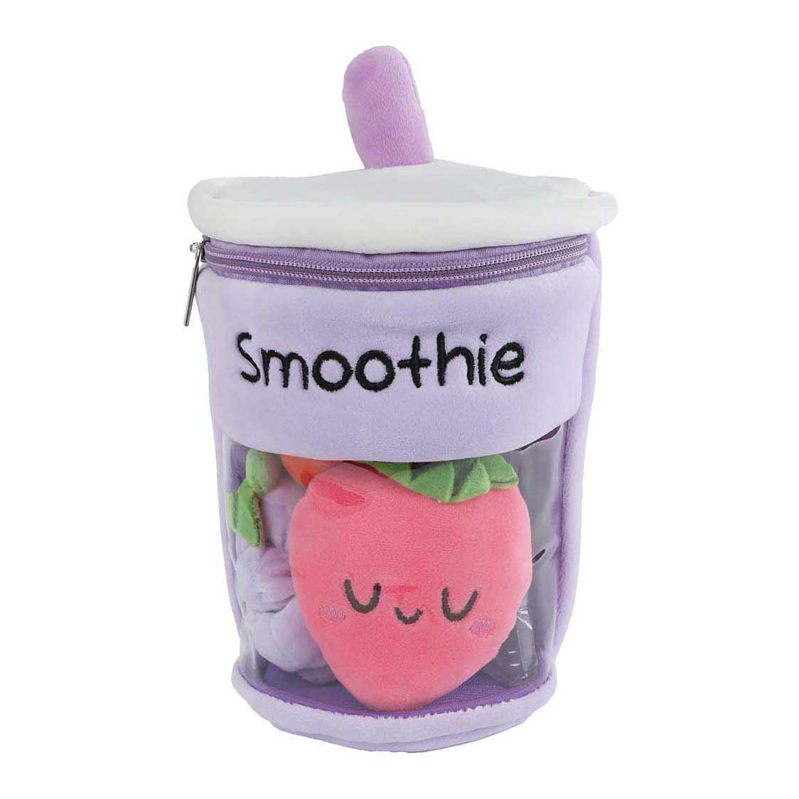 Menu soffice frullato di peluche con 3 pezzi di frutta 25 cm 3 assortiti