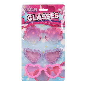 Occhiali glamour e trendy per ragazza - 3 pz.