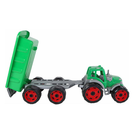 Trattore 2 giochi con rimorchio verde - 52 cm