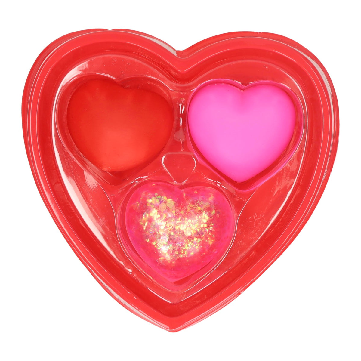 Cuori sensoriali squishy 3 pezzi 4 cm