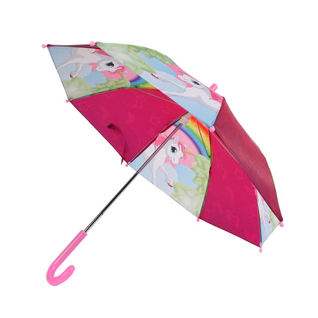 Ombrello unicorno per ragazze 70 cm poliestere rosa