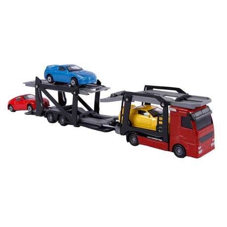 Bisarca da 2 giochi pressofuso con 3 auto da 26 cm multicolore