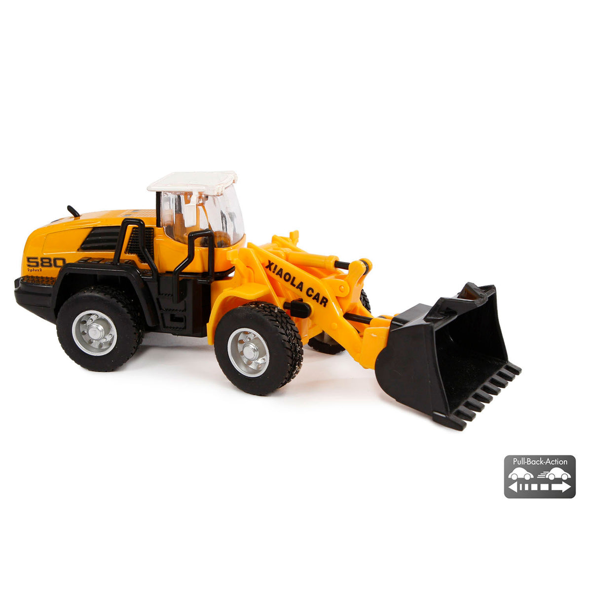 Pala pull-back 2 giochi 16 cm gialla