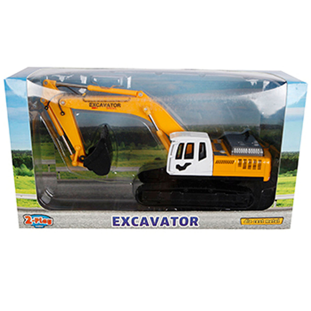 Escavatore 2 giochi pressofuso 22 cm giallo