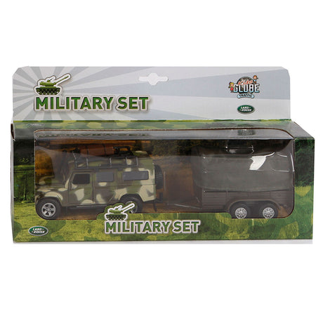 Mappamondo per bambini Land Rover con rimorchio militare pressofuso pb 27cm