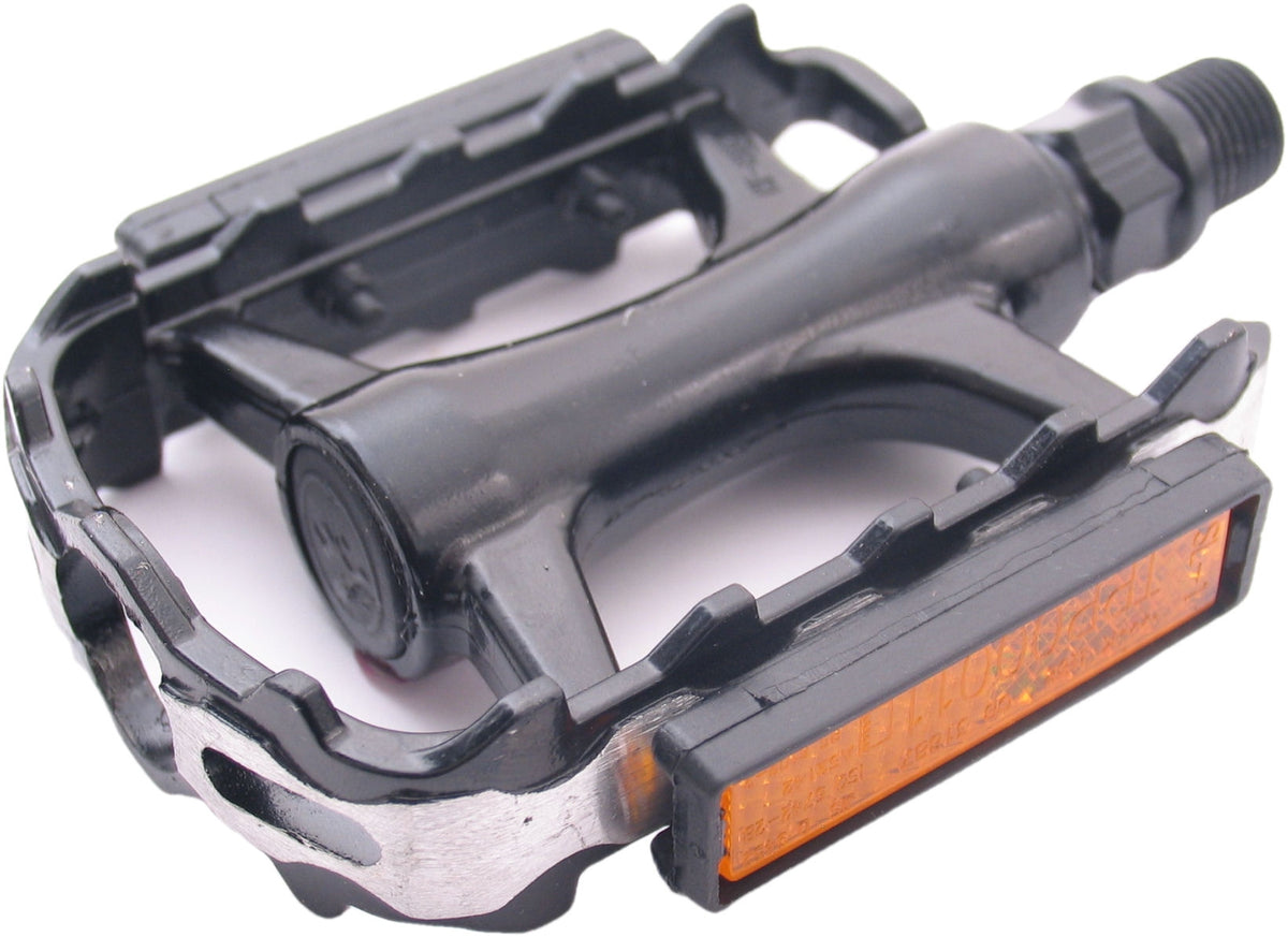 Set di pedale del bordo MTB basso profilo con alluminio laterale polacco nero