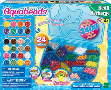 Confezione di ricariche mega perle Aquabeads 31502 - 2400 perle in una pratica scatola