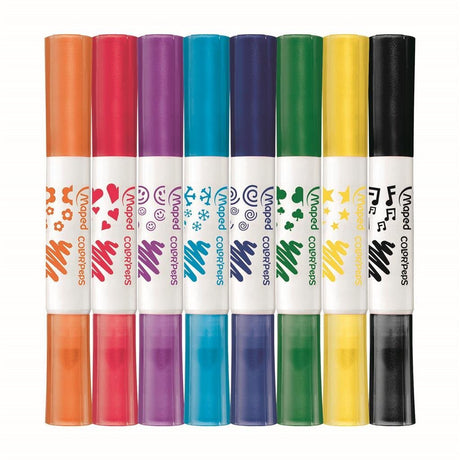 Pennarelli Maped color'peps duo stamp, 8 pezzi
