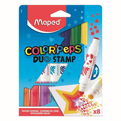 Pennarelli Maped color'peps duo stamp, 8 pezzi