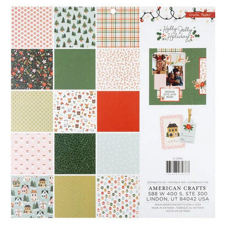 Crate paper • blocco di carta holly jolly holiday