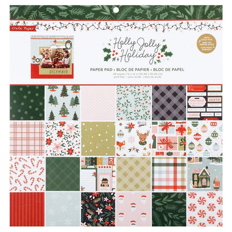 Crate paper • blocco di carta holly jolly holiday