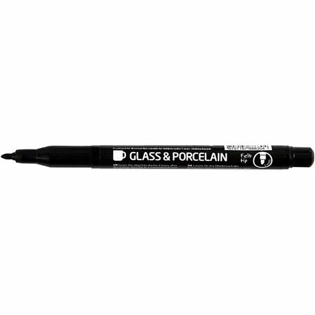 Creative Company ContourStift per vetro e porcellana Black, linee di linea 1-3 mm